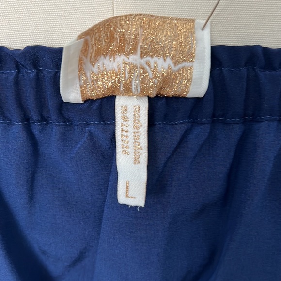 YUMI KIM Ruffle Boarder Print Hem Silk Dress - Size Large - Picture 11 of 15